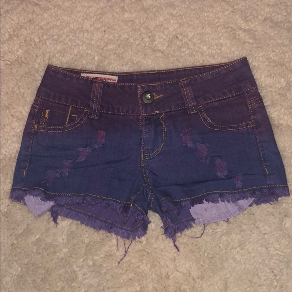 New Distressed Ombré Jean Shorts